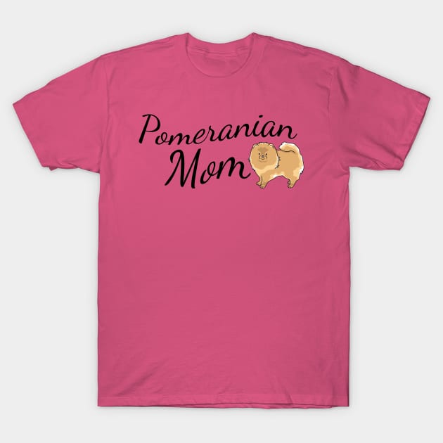 Pomeranian Dog Mom T-Shirt by tribbledesign